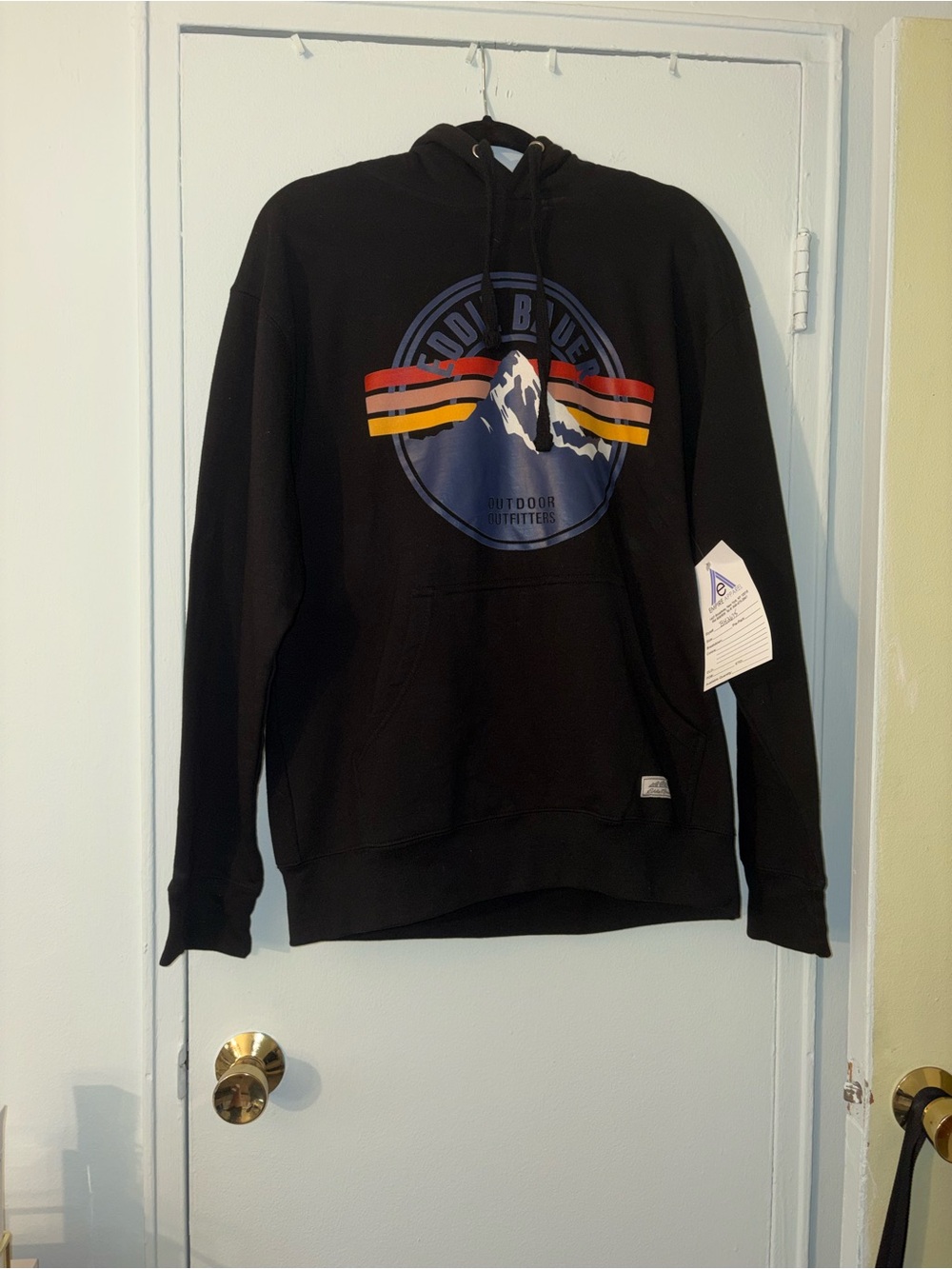 Eddie Bauer Black Colorado Mountain Hoodie Sweatshirt